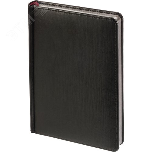 Изображение товара Ежедневник недатированный Attache Sidney Nebraska искусственная кожа А5 136 листов черный (серебристый обрез) (шт)