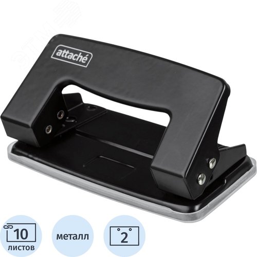 Изображение товара Дырокол Attache 6304 до 10 листов черный (шт)