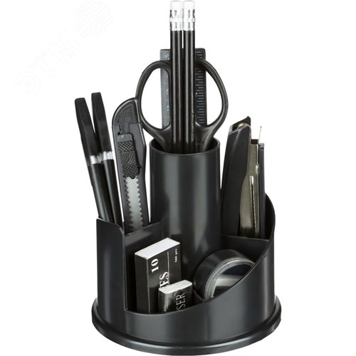 Изображение товара Набор канцелярский Attache JC806 пластиковый 14 предметов черный вращающийся (набор)