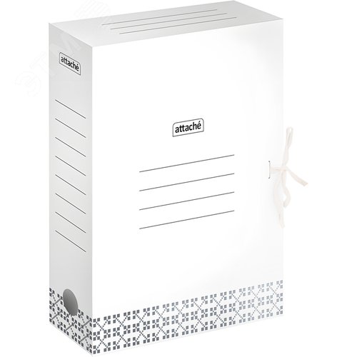 Изображение товара Короб архивный гофрокартон Attache на 2-х завязках (256x75x320 см) серый до 750 листов (шт)