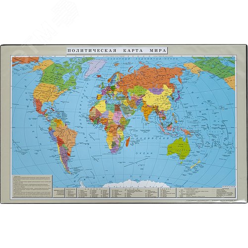 Изображение товара Коврик на стол Attache 380x590 мм комбинированный с картой мира (шт)