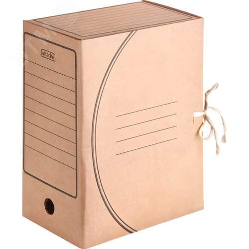 Изображение товара Короб архивный на 2-х завязках Attache Economy 150 мм гофрокартон бурый до 1500 листов 5 шт/уп (упак)