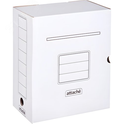 Изображение товара Короб архивный гофрокартон Attache 256x150x320 мм белый до 1500 листов (5 штук в упаковке) (упак)