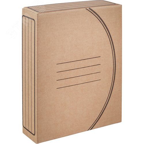 Изображение товара Короб архивный гофрокартон Attache Economy с вырубкой 320x75x240 мм бурый до 750 листов (5 штук в упаковке) (упак)