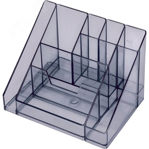 Изображение товара Подставка-органайзер для канцелярских принадлежностей Attache Каскад 9 отделений серая и черная 10,5 х 11,5 х 16 см (шт)