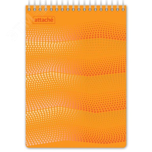 Изображение товара Блокнот Attache Waves Конференц А5 50 листов оранжевый в клетку на спирали (148х217 мм) (шт)