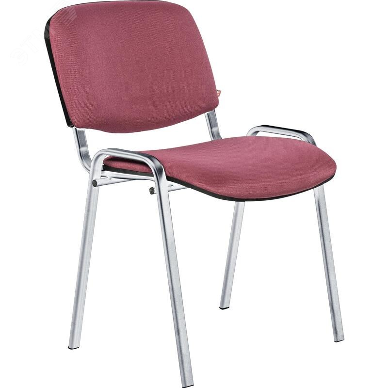 Изображение товара Стул офисный Easy Chair ИЗО/ISO бордовый ткань металл хромированный, поперечина (диаметр) 18 мм (244440) (шт)