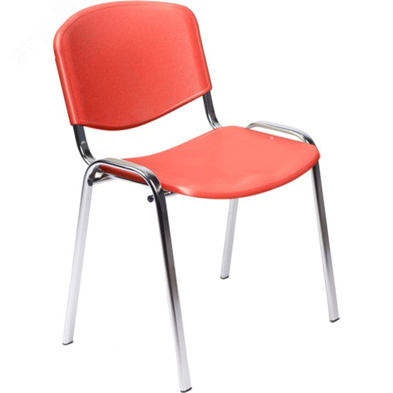 Изображение товара Стул офисный Easy Chair Изо красный пластик металл хромированный (573685) (шт)