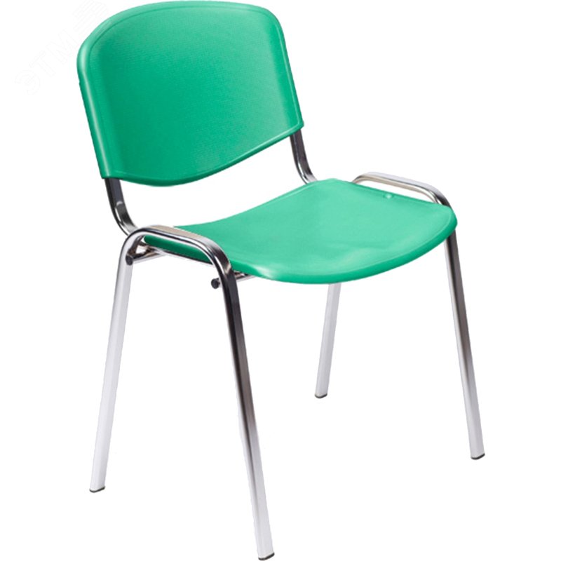 Изображение товара Стул офисный Easy Chair Изо зелёный пластик металл хромированный (573687) (шт)