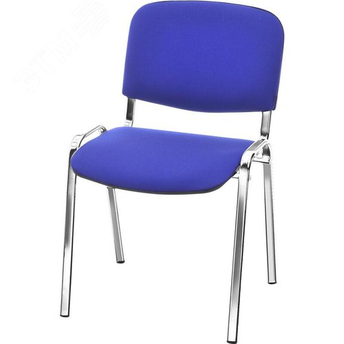 Изображение товара Стул офисный Easy Chair Изо синий ткань металл хромированный (1550829) (шт)