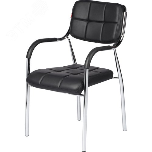 Изображение товара Стул офисный Easy Chair 805VP черный (искусственная кожа, металл хромированный) (шт)