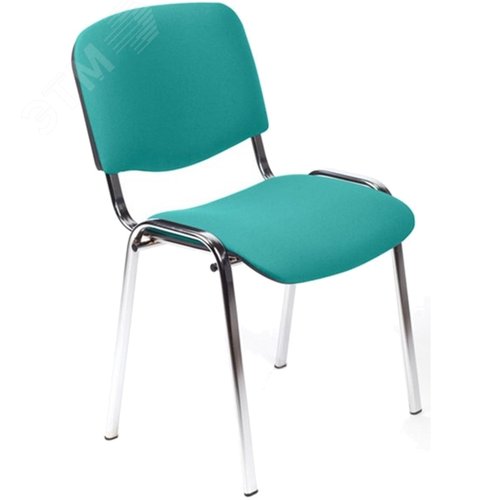 Изображение товара Стул офисный Easy Chair Изо зелёный ткань металл хромированный (550731) (шт)