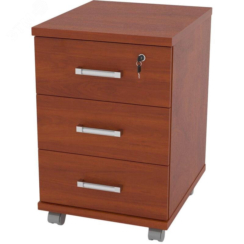 Изображение товара Тумба подкатная Сатурн-Д с замком 3 ящика из ЛДСП для офиса