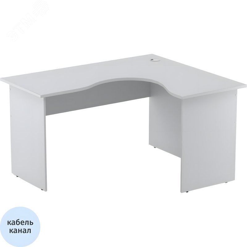 Изображение товара Стол угловой Easy One LT правый (серый, 1400х1200х740 мм) (шт)