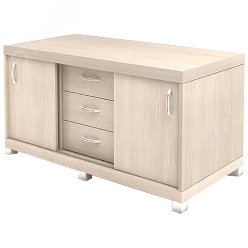 Изображение товара Тумба-купе подкатная Easy Director с центральным замком (дуб шамони светлый, 1200х540х640 мм, 3 ящика) (шт)