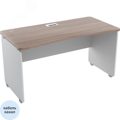 Изображение товара Стол прямой Easy Contour (дуб шамони темный/серый, 1400х700х740 мм) (шт)
