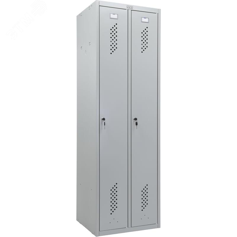 Изображение товара Металлический шкаф для одежды Практик Стандарт LS-21-50 серый 500х500х1830 мм