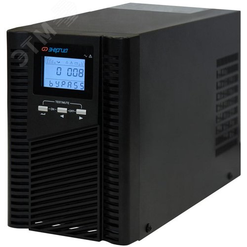 Изображение товара ИБП Энергия Pro Online L-1K-230V-12V, 1000 ВA/800 Вт, 1Ф/1Ф, АКБ внешняя 1шт: AGM VRLA(без АКБ),DC 12В, RS232, SNMP/«сухие» контакты, 2 розетки Shuko, з/у 10А, выход 208/220/230/240±1%, LED-дисплей (шт)