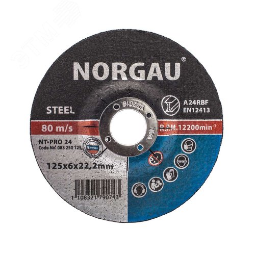 Изображение товара Круг шлифовальный по стали NT-RPO 24, 125х6х22.23 мм (шт)