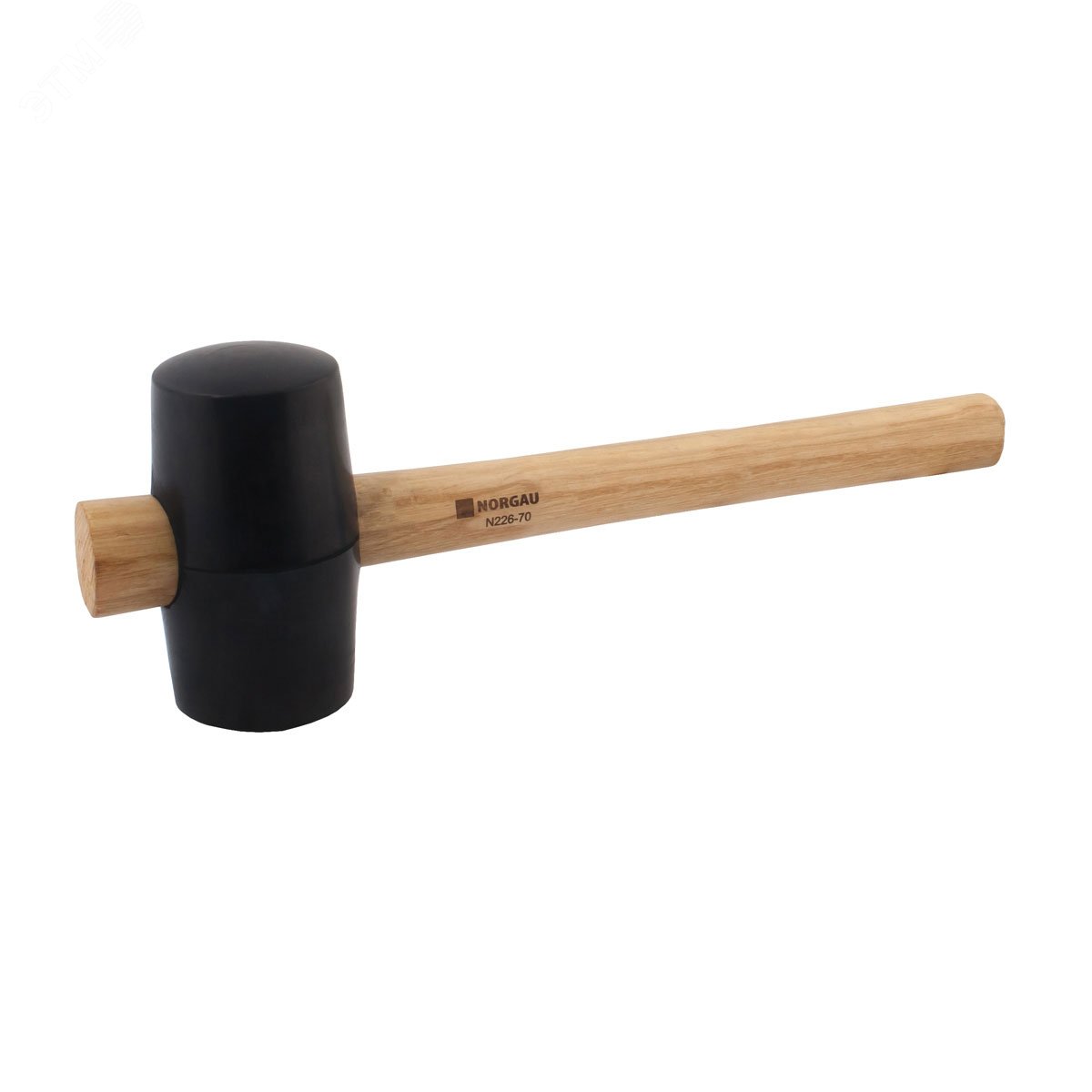 Изображение товара Киянка резиновая с деревянной рукоятью 680 г, 70 мм, N226-70 (шт)