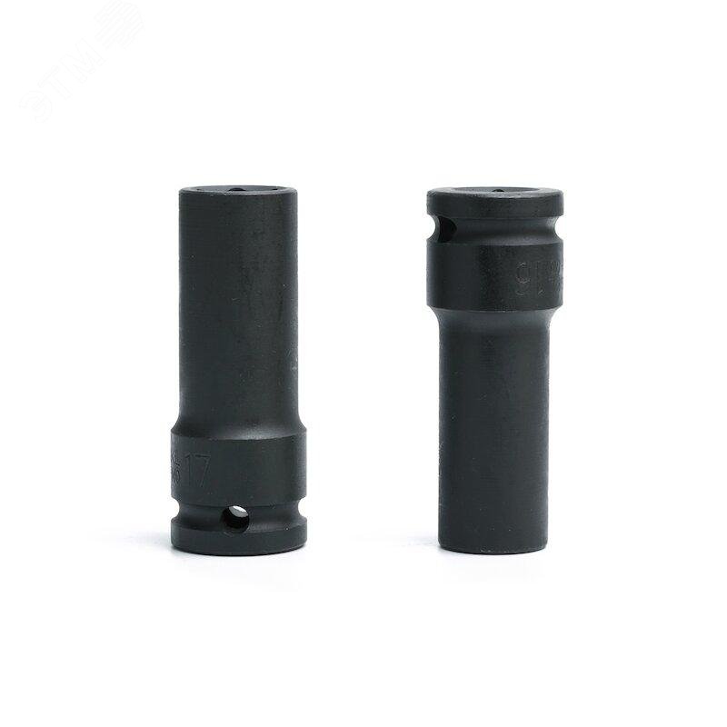 Изображение товара Набор шестигранных ударных торцевых головок удлиненных 1/2 дюйм, 12 предметов, N19KL-012 в металлическом ящике (шт)