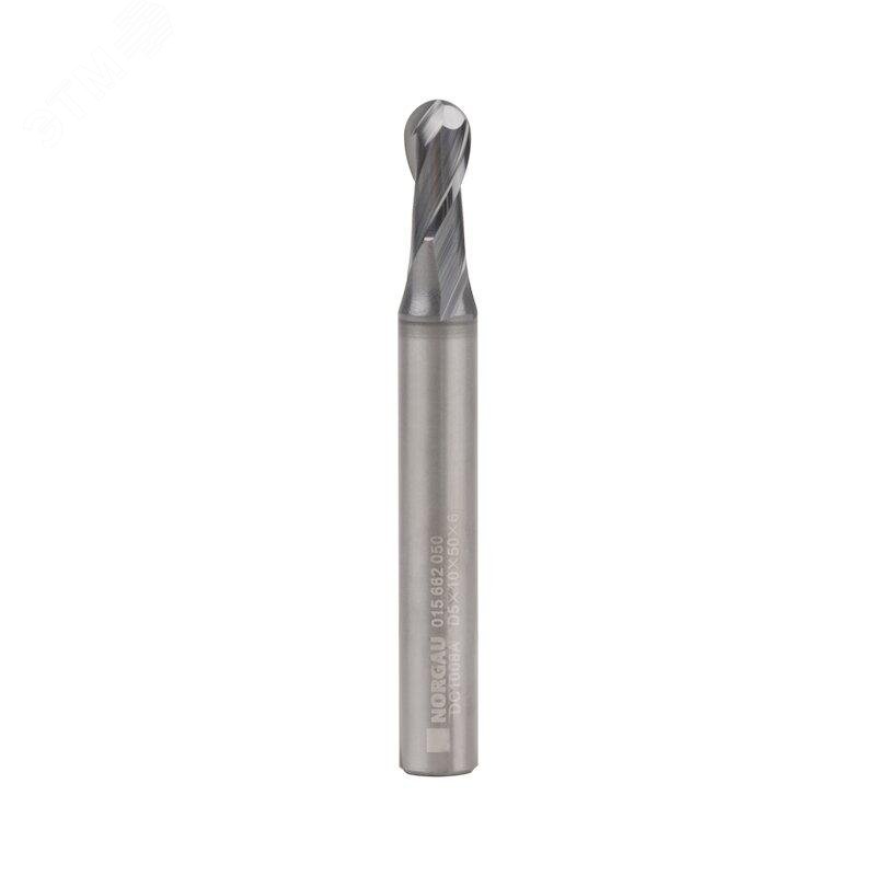 Изображение товара Фреза концевая сферическая 5 мм, Z2, VHM/AlCrSiN (шт)