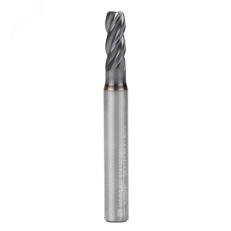 Изображение товара Фреза радиусная высокопроизводительная 5 мм, R0.5 мм, Z4, VHM/AlCrSiN (шт)