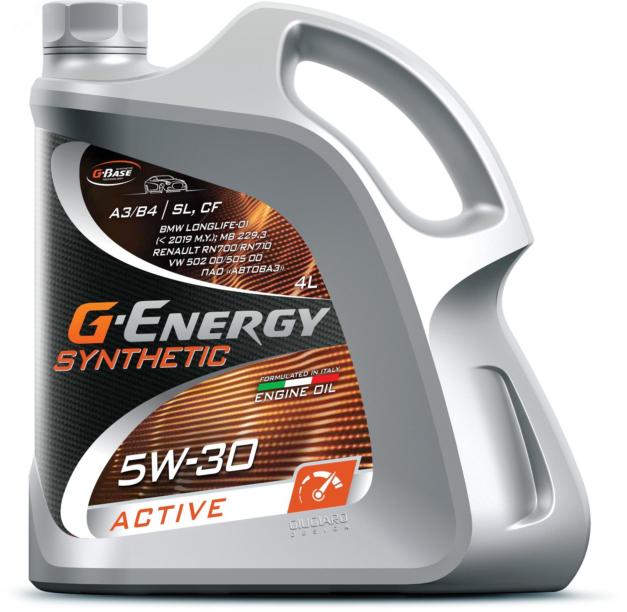 Изображение товара Масло моторное G-Energy Synthetic Active 5W-30 API SL/CF, ACEA A3/B4 (4л) (шт)