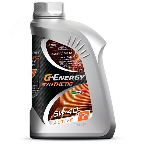 Изображение товара Масло моторное G-Energy Synthetic Active 5W-40 API SN/CF, ACEA A3/B4 (1 л) (шт)