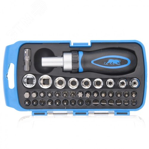 Изображение товара Отвертка-реверс + биты, 41 пред., PH + SL + PZ + Torx + Hex, CrV (шт)