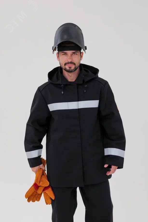 Изображение товара Утепленный костюм сварщика мужской с защитой 3 класса черный зимний