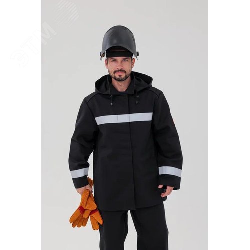 Изображение товара Костюм сварщика утепленный (1-3 клим.пояс) КСв 126W черный (Размер112-116 Рост 182-188) (компл)