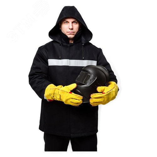 Изображение товара Костюм сварщика мужской утепленный (1-3 клим.пояс) КСв 129W 1 класс защиты цвет черный, р. 104-108/158-164 (компл)