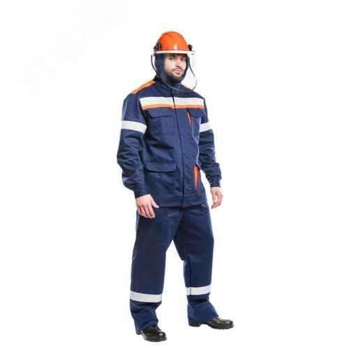 Изображение товара Костюм летний для защиты от термических рисков электрической дуги СП02-Л, 47,8 кал/см2 (куртка+брюки), р. 96-100/182-188 с логотипом (шт)