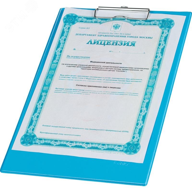 Изображение товара Папка-планшет Bantex (Attache Selection) A4 небесно-голубой из картона (шт)