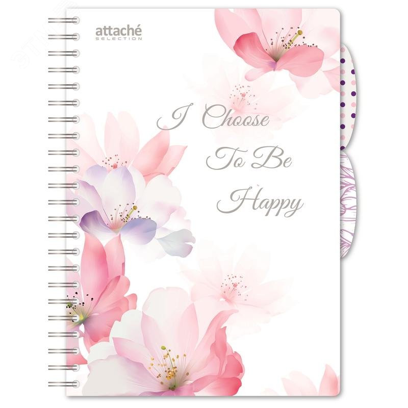 Изображение товара Бизнес-тетрадь Attache Selection Flower Dreams A4 140 листов в клетку на спирали (225х300 мм) (шт)