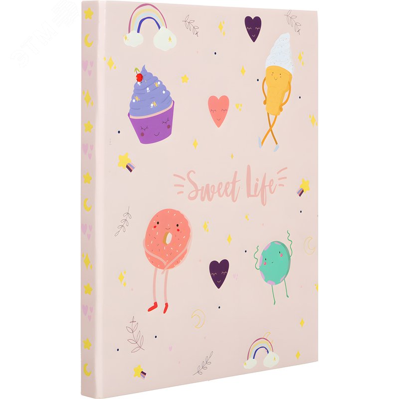 Изображение товара Папка с зажимом Attache Selection Sweet life A4 0.55 мм розовая с рисунком