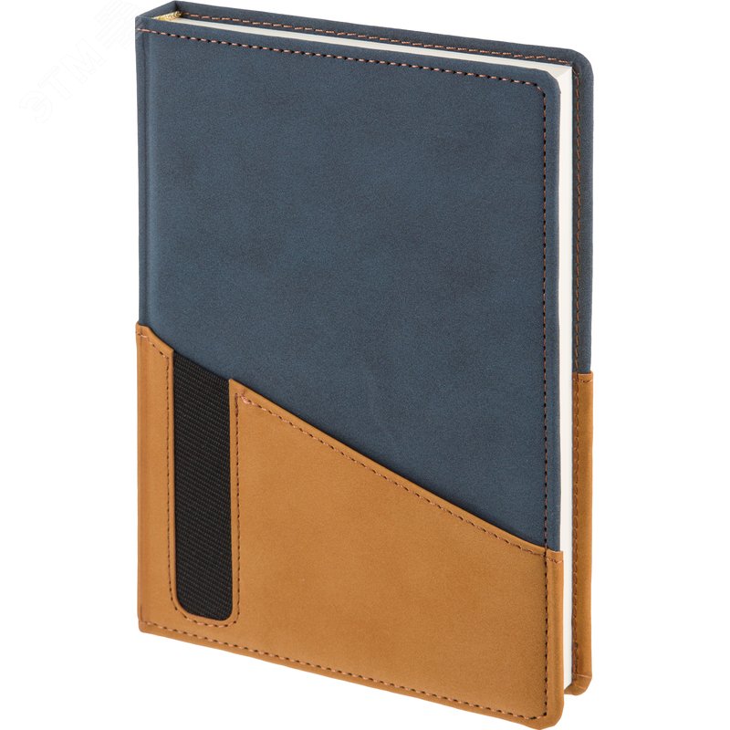 Изображение товара Ежедневник недатированный Attache Selection Western искусственная кожа Soft Touch А5 160 листов синий (шт)