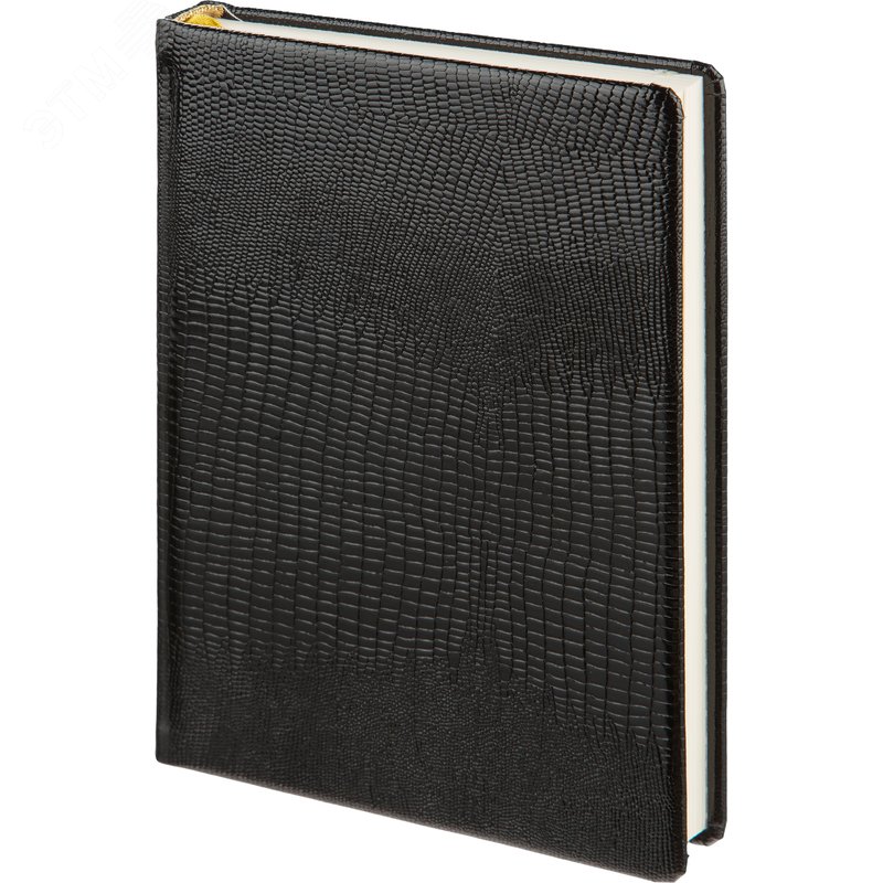 Изображение товара Ежедневник недатированный Attache Selection Lizard натуральная кожа А5 160 листов черный (шт)