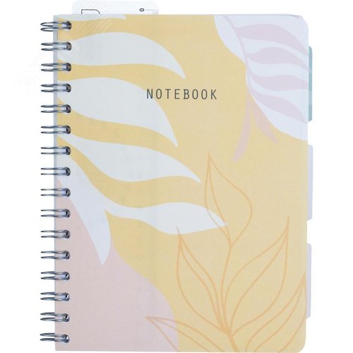 Изображение товара Бизнес-тетрадь Attache Selection Flora дизайн 2 А5 120 листов разноразноцветная в клетку на спирали 3 разделителя (147х205 мм) (шт)