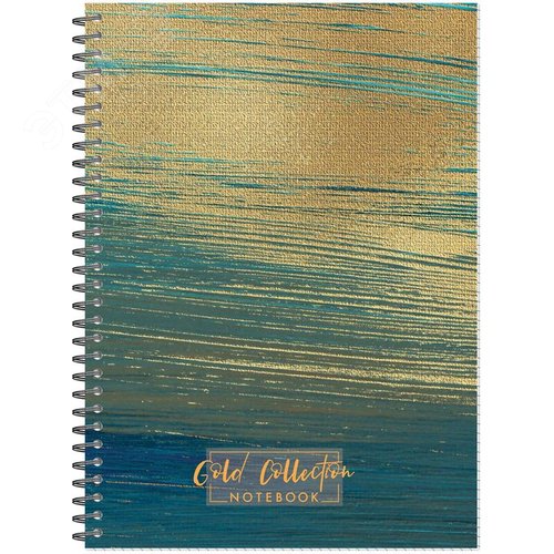 Изображение товара Бизнес-тетрадь Attache Selection Gold Collection А4 96 листов голубая в клетку на спирали (204х291 мм) (шт)
