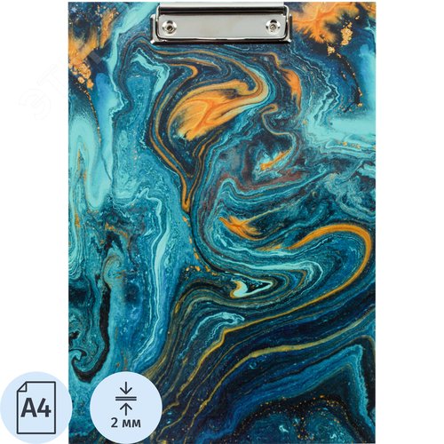 Изображение товара Папка-планшет с зажимом Attache Selection Fluid A4 синяя (шт)