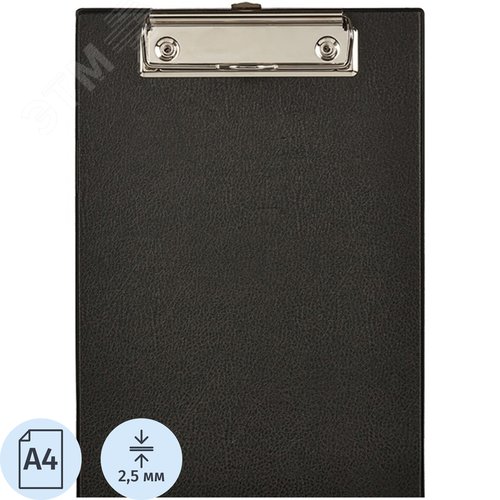 Изображение товара Папка-планшет Bantex (Attache Selection) A4 черная из картона (шт)