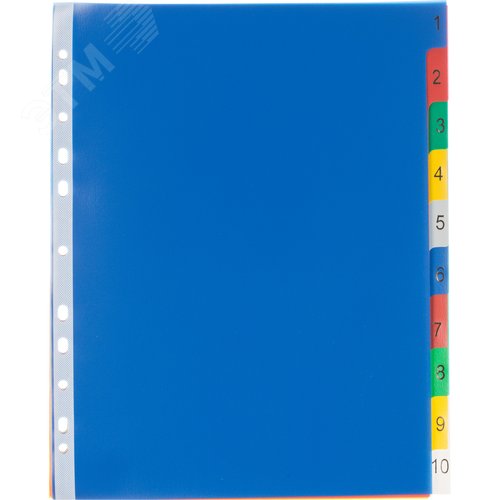 Изображение товара Разделитель листов пластиковый Attache Selection А4+ 10 листов цифровой (320x230 мм) (упак)