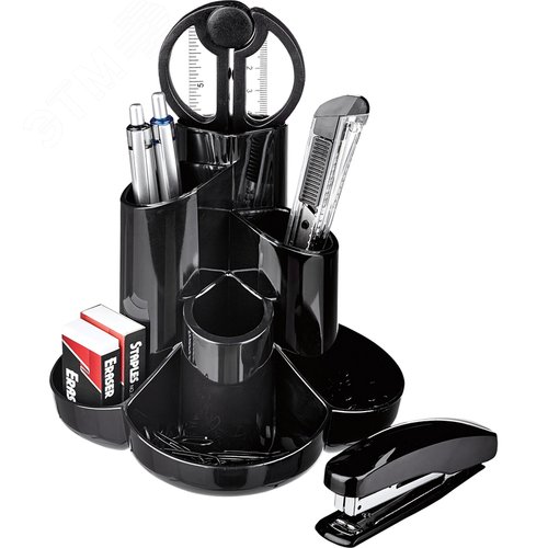 Изображение товара Набор канцелярский Attache Selection S-357 пластиковый 10 предметов черный (набор)