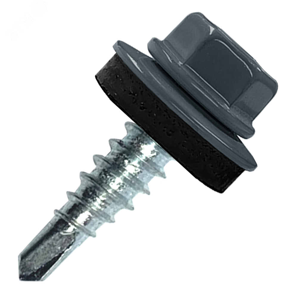 Изображение товара Саморез кровельный 4,8х35 RAL7024 сверло №1 (шт)