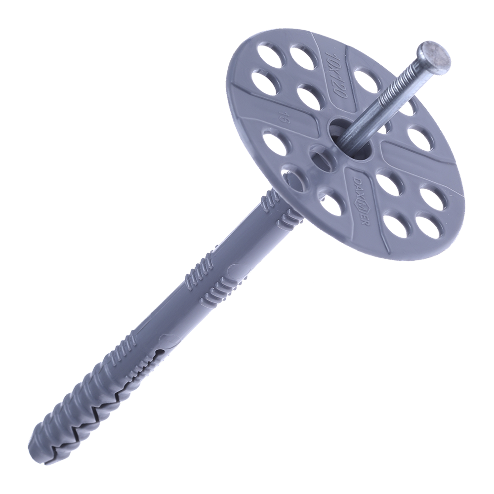 Дюбель д/изоляции Daxmer IZM 10х120 с металлическим гвоздем