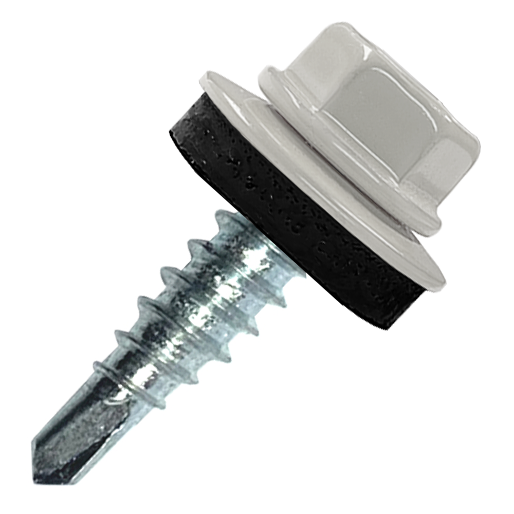 Саморез кровельный 4.8х70 RAL7004 сверло №1 шайба d=14мм с EPDM прокладкой