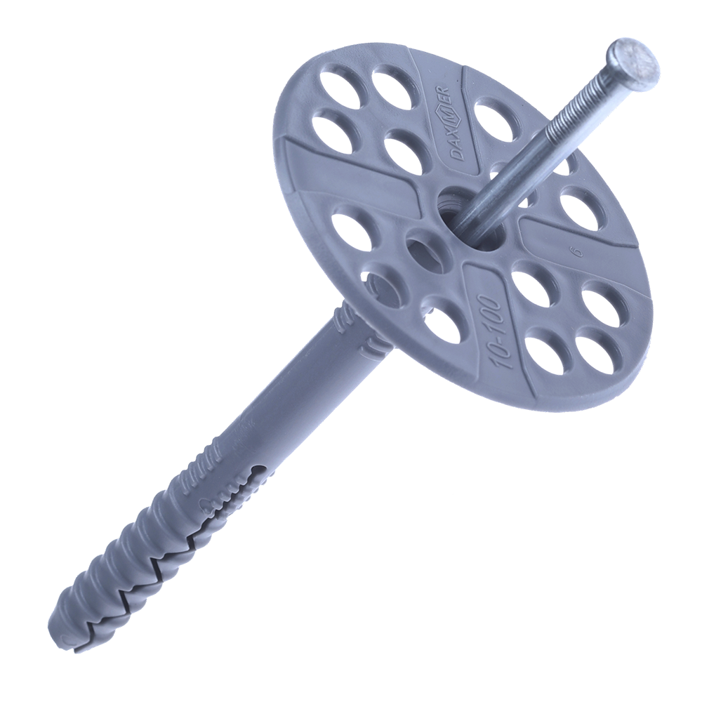 Дюбель д/изоляции Daxmer IZM 10х100 с металлическим гвоздем