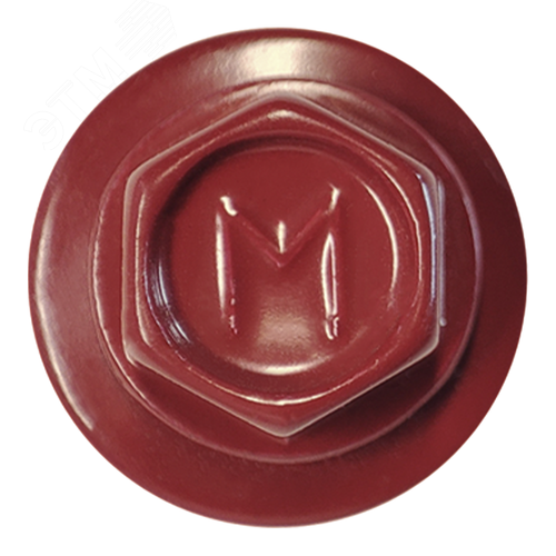 Саморез кровельный 4.8х29 RAL3003 сверло №1 шайба d=14мм с EPDM прокладкой - фото 2